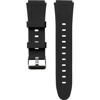 Příslušenství k chytrým hodinkám Madvell Silikonový řemínek grid černá 20mm