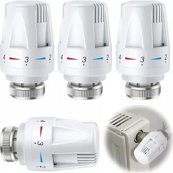 Hlavice pro radiátor 4 KS TERMOSTATICKÁ KARTUŠE M30X1,5 TERMOSTAT KNOFLÍK PRO RADIÁTOR