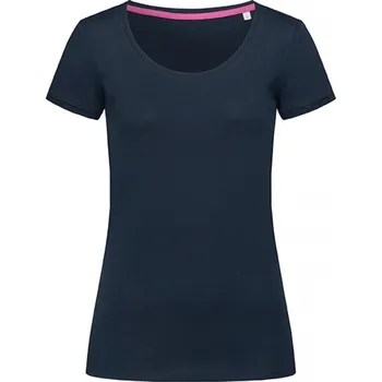 Stedman Tričko s hlubokým výstřihem a úzkým žebrovaným límcem Barva: Modrá střední, Velikost: S S9120