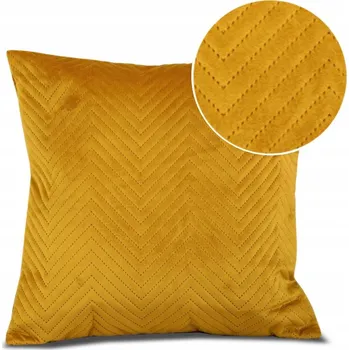 Polštář Dekorativní Polštář do obývacího pokoje Dekorativní Polštář 40x40 Prošívaná cikcak žlutý
