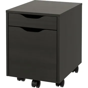 Komoda IKEA ALEX Komoda na kolečkách, černo-hnědá/černá, 36x50 cm