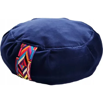 Polštář Zafu, meditační polštář - tmavě modrý samet