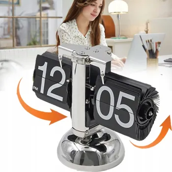 Hodiny PŘEKLÁPĚCÍ HODINY STOJÍCÍ MECHANICKÉ STOLNÍ RETRO NA BATERIE