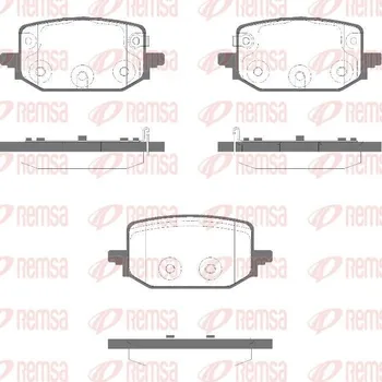Brzdová destička Sada brzdových destiček, kotoučová brzda REMSA 1987.02