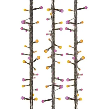 Vánoční dekorace LED vánoční řetěz CHERRY, 4 m, 40 LED, žlutá-růžová, časovač