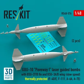 Plastikový model 1/48 GBU-10 Paveway I w/ BSU-37B fin&BSU-3AB TP