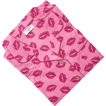 Dámské noční prádlo C-Lemon Dámská noční košile z flanelu Barva: Tmavá růžová, Velikost: M