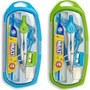 Kružítko Astra Geometrická sada Multi kružítko v krabičce pravítka úhloměr tužka guma ořezávátko