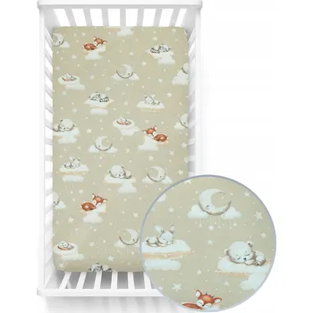 Prostěradlo PROSTĚRADLO DO POSTÝLKY 140x70 cm BAVLNA Kerstin