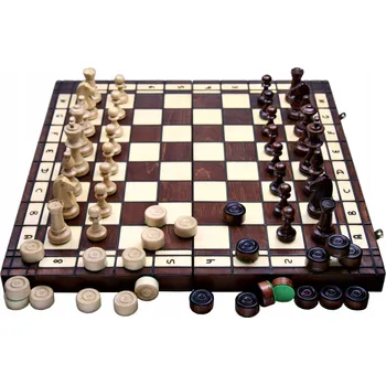 Šachy Šachy a dáma DŘEVĚNÉ Turnajové 48 cm STAUNTON Filipek