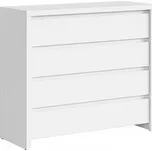 Black Red White KASPIAN komoda KOM4S bílá/bílá matná