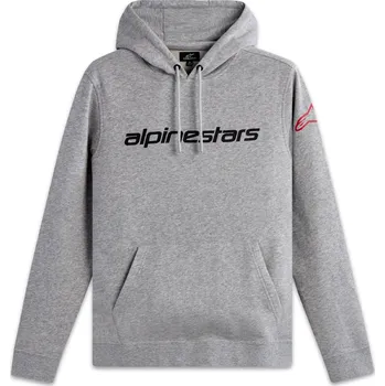 Pánská mikina Mikina wordmark hoodie 3, alpinestars (šedá/červená/černá, vel. l)