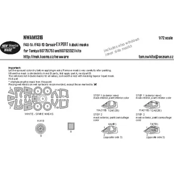 Plastikový model 1/72 Mask F4U-1A/F4U-1D Corsair EXPERT (TAM)