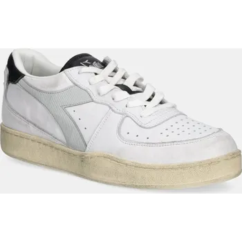 Pánské tenisky Kožené tenisky Diadora Mi Basket Low Used bílá barva, 201.181233.C9304, 42.5, 00X