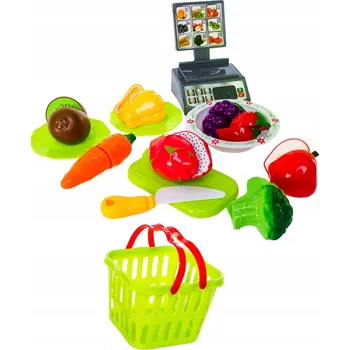 Hračka pro nejmenší Košík s ovocem a zeleninou LandToys LT118 na suchý zip, 15 ks