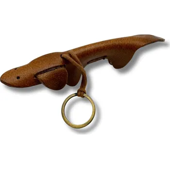 Hračka pro psa PafDog® kožený přívěsek ve tvaru jezevčíka 16 cm