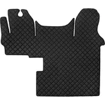 Celoplošné koberečky - prošívané ECO-Leather, IVECO DAILY VI (01.2015-12.2023) - verze bez sedadla spolujezdce; elektrická parkovací brzda