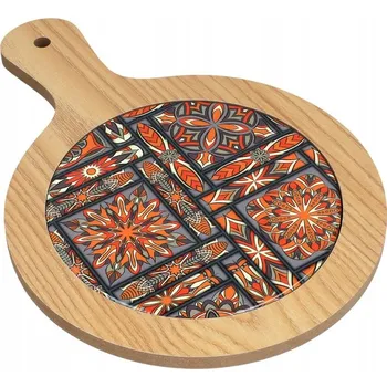 Kuchyňské prkénko Keramicko-dřevěný podstavec - marocký vzor