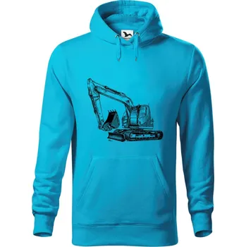 Dámská mikina Mikina - Minibagr Barva: Modrá - tyrkysová (44), Velikost: S, Střih: Pánské