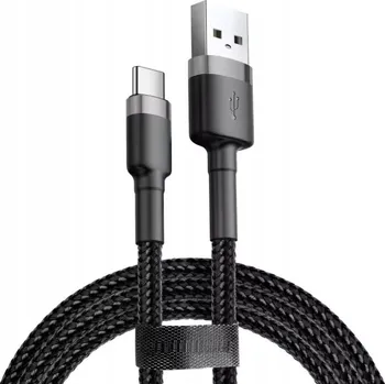 Datový kabel JP nylonový kabel USB na USB-C, 2 metry, černý