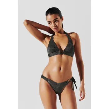 Dámské plavky PLAVKY KARL LAGERFELD KARL DNA RING TRIANGLE BLACK LUREX