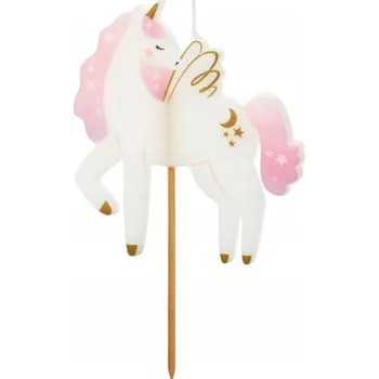Dortová svíčka Narozeninová svíčka Jednorožec Mix barev 9 cm