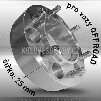 Vymezovací kroužek TSS Podložky - šíře 25mm, rozteč 6x139,7 pro OFFROAD vozy, 1ks