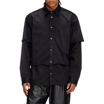 Pánská košile KOŠILE DIESEL S-GASTON-O SHIRT BLACK