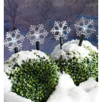 Vánoční dekorace LED ŘETĚZ MAGICHOME VÁNOCE FROZEN SNOWFLAKE, 5 LED, 35 cm, studená bílá