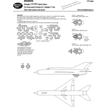 Plastikový model 1/72 Mask Chengdu F-7 EXPERT (KPM)
