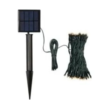 Vánoční dekorace Solární 100 LED řetěz teplá bílá