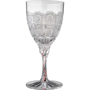 Sklenice Broušená sklenice se zdobenou nožkou, Glamour Crystal, 220 ml, 2 ks