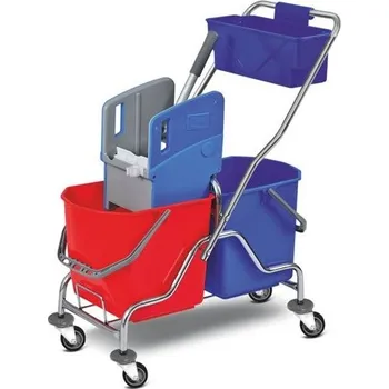 Úklidový vozík SVING Vozík úklidový s čelisťovým ždímačem, chrom
