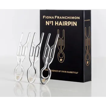 FIONA FRANCHIMON Sada tří vlasových spon - NO.1 Hairpin - Transparent