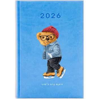 Kalendář Knižkový kalendář 2026 A5 FunnyCase modrý