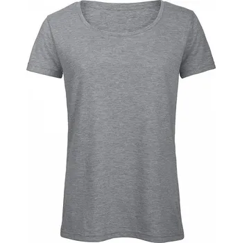 Dámské tričko B&C BE INSPIRED Letní dámské Triblend tričko s gramáží 130 g/m Barva: šedá světlá melír, Velikost: S