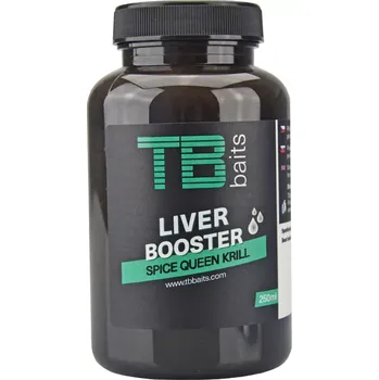 Nástraha TB Baits Liver Booster Spice Queen Krill - 250 ml