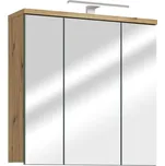 CANELU koupelnová horní skříňka se zrcadly a osvětlením, dub artisan/šalvěj, 5 let záruka + vyzvednutí ZDARMA