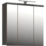 CANELU koupelnová horní skříňka se zrcadly a osvětlením,tm.šedý beton/old-wood vintage,5 let záruka + vyzvednutí ZDARMA