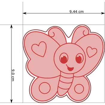 Vykrajovátko Naše Vykrajovátko Motýlek - sada vykrajovátko + razítko Velikost: 9 cm Vykrajovátko