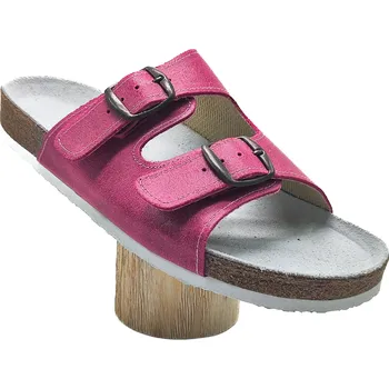 Dívčí bačkory Korkové ortopedické přezůvky Pegres 2100B růžové Velikost: 41