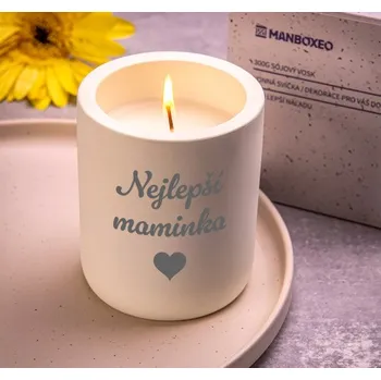 Svíčka Svíčka v betonu - Santalové dřevo & Vanilka 300 g