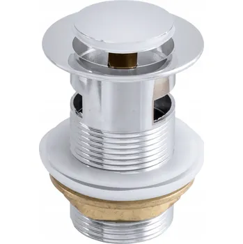 Sifon Zátka s přepadem klik-klak kulatý Gamma stříbrná