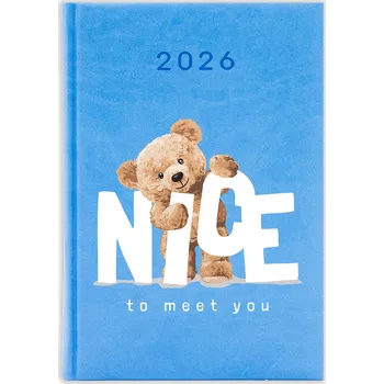 Kalendář Knižkový kalendář 2026 A5 FunnyCase modrý