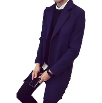 Pánské oblečení Pánský kabát J3168 tmavě modrá S