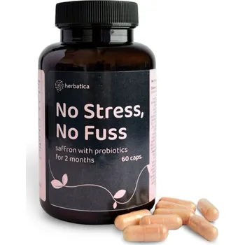Přírodní produkt Bez stresu a starostí - šafrán s probiotiky na dva měsíce - 60 kapslí - Herbatica