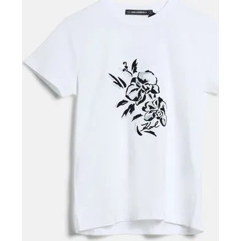 Dámské tričko TRIČKO KARL LAGERFELD ORCHID T-SHIRT WHITE