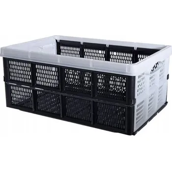 Úložný box SKLÁDACÍ KOŠÍK přepravka s uchy plastový 60l