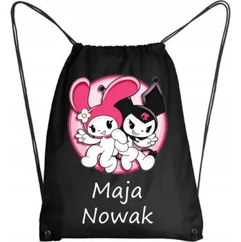 Školní batoh Školní Vak na Boty Batoh do Tělocvičny Pro Předškoláky KUROMI SANRIO + JMÉNO 76