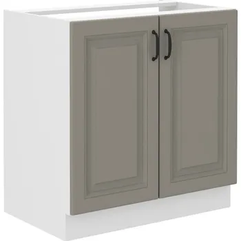 Stolarz-Lempert Kuchyňská skříňka Stilo ClayGRWH - dolní 80 ZL 2F dřezová, Clay Grey + bílá